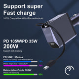 4-in-1 Retractable Fast Charging Cable – Universal All-in-One Charger for iPhone, Android & More