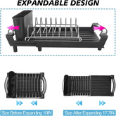 Dish Drying Rack – Space-Saving Kitchen Organizer with Drain Tray