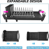Dish Drying Rack – Space-Saving Kitchen Organizer with Drain Tray