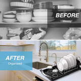 Dish Drying Rack – Space-Saving Kitchen Organizer with Drain Tray