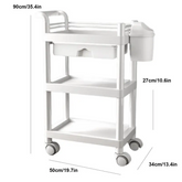 3-Tier Rolling Storage Trolley – Mobile Organizer for Home & Office