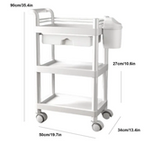 3-Tier Rolling Storage Trolley – Mobile Organizer for Home & Office