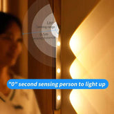 مصباح استشعار الحركة أسفل الخزانة، مصباح خزانة قابل للتعتيم، قابل لإعادة الشحن، تركيب شفط مغناطيسي، ضوء ليلي للمطبخ، مصباح خزانة الملابس