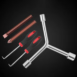 Washing machine pulley screw disassembly and cleaning tool