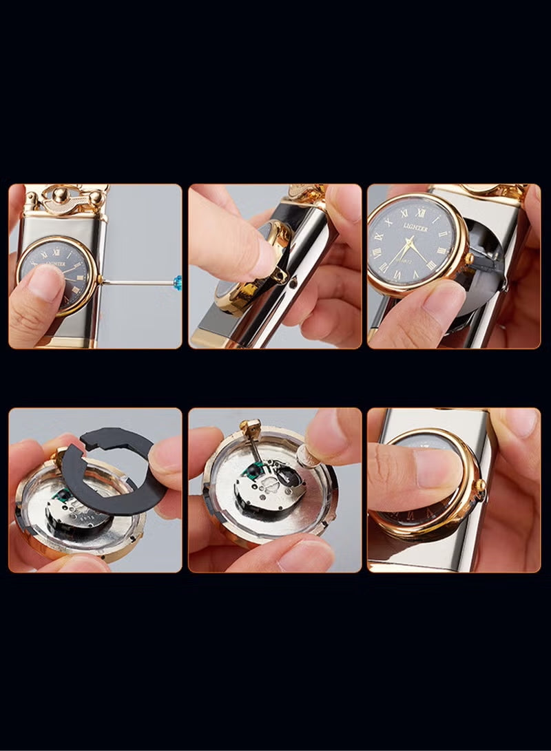 🔥HOT SALE🔥- Luxury Windproof Watch Lighter – Adjustable Flame, Refillable Butane, Premium Gift for Men (UAE Delivery)