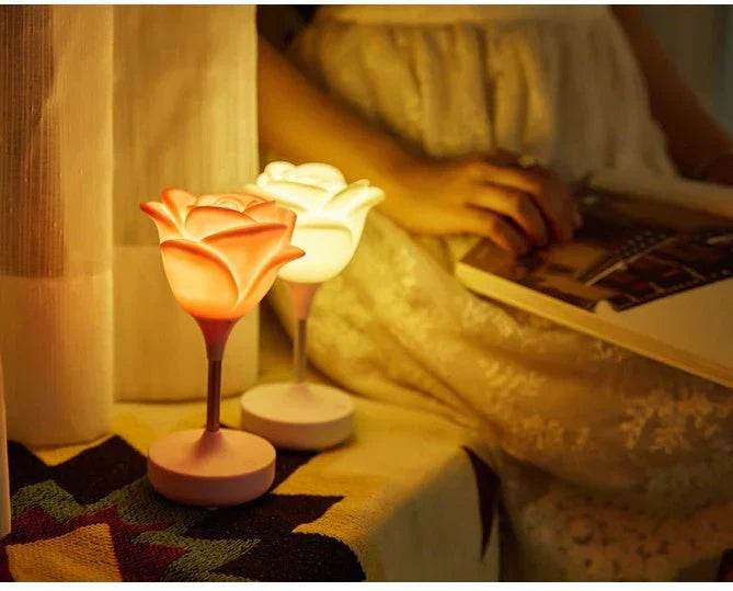 ضوء ليلي USB من Touch Rose لغرفة النوم مصنوع من السيليكون